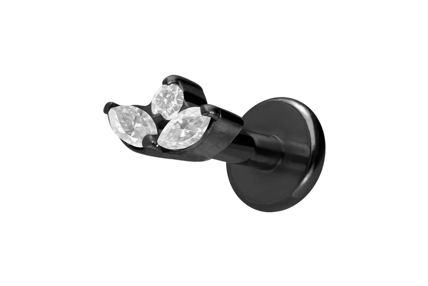 Titan Labret Piercing mit Innengewinde LOTUSBLÜTE